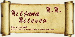 Miljana Milešev vizit kartica